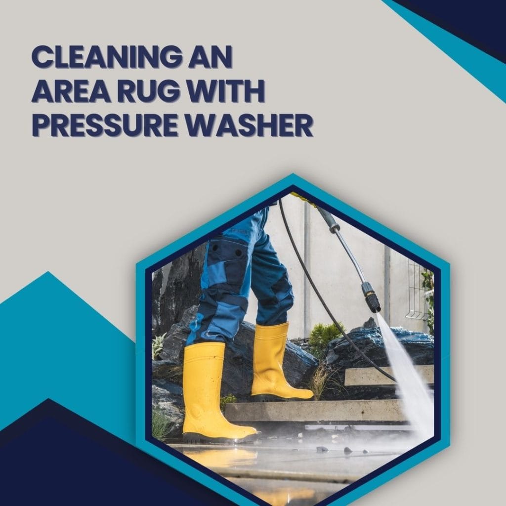 Clean Area Rug with Pressure Washer